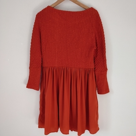 Thakoon Addition Combo Sweater Dress Terra Cotta L - Picture 6 of 11